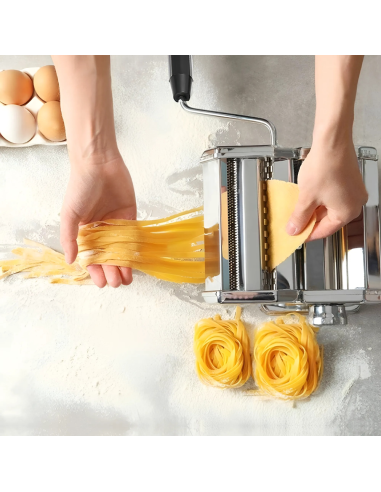 Máquina de Pasta Fresca Manual de Acero con 7...