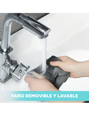 Plumero telescópico extensible con paño de...