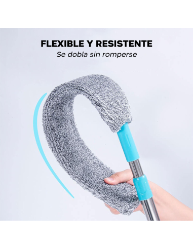 Plumero telescópico extensible con paño de...