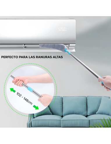 Plumero telescópico extensible con paño de...