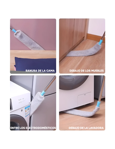 Plumero telescópico extensible con paño de...