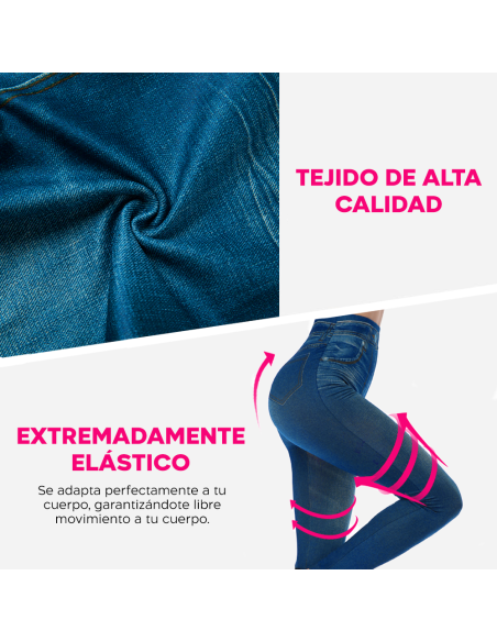 Leggings elásticos GIADA Jeggings con interior de felpa efecto jeans moldeadores