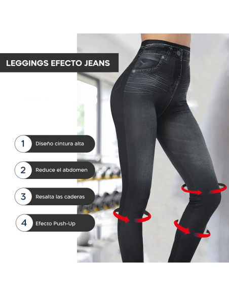 Leggings elásticos GIADA Jeggings con interior de felpa efecto jeans moldeadores