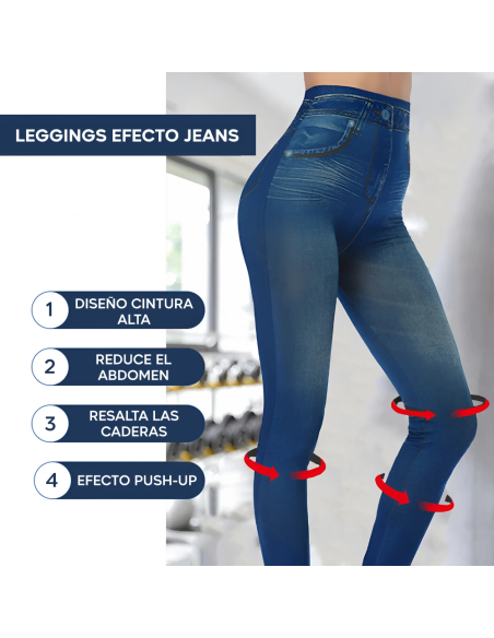 Leggings elásticos GIADA Jeggings con interior de felpa efecto jeans moldeadores