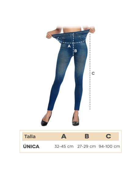 Leggings elásticos GIADA Jeggings con interior de felpa efecto jeans moldeadores