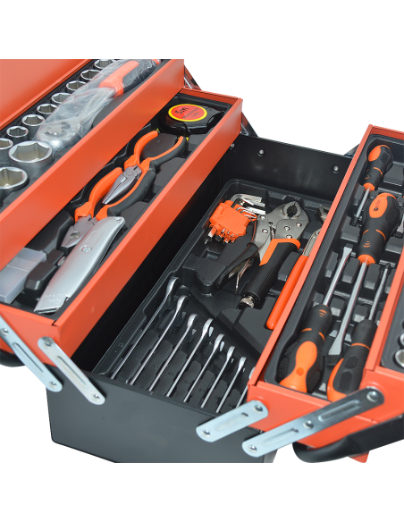 Caja de Herramientas Maletín Portátil Caja 85 Herramientas de Ferretería