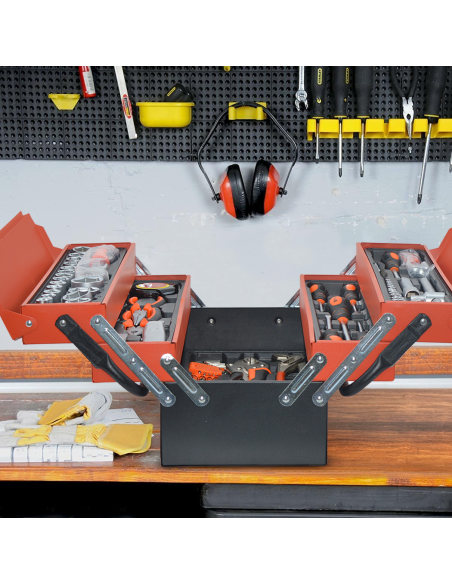 Caja de Herramientas Maletín Portátil Caja 85 Herramientas de Ferretería