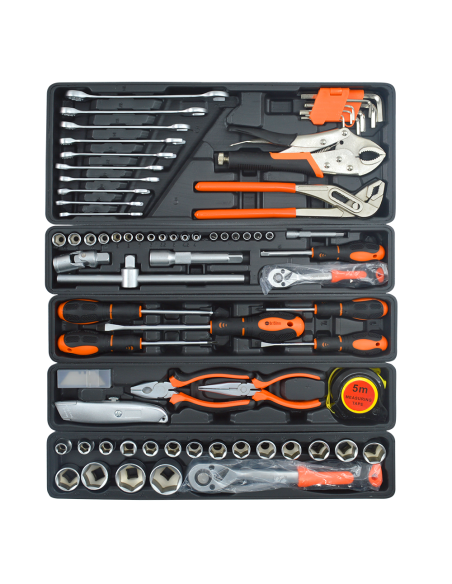 Caja de Herramientas Maletín Portátil Caja 85 Herramientas de Ferretería