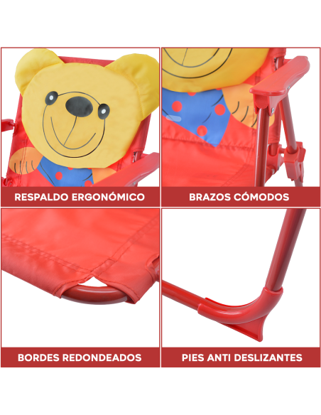 Set de Jardín para Niños 4pz Mesa Sillas y Sombrilla Amarilla Ajustable 3-6 Años