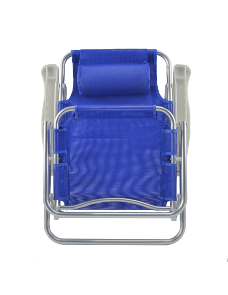 Silla de playa Spiaggina en Textilene con cojín reclinable de aluminio