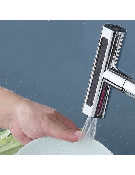 Grifo de cocina extensión de fregadero o baño multifunción con rotación de 360°