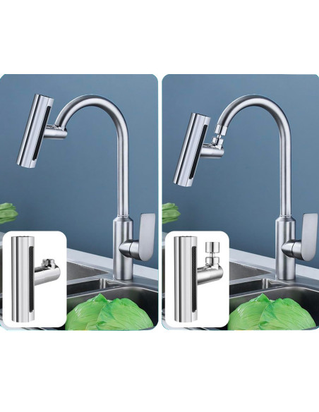 Grifo de cocina extensión de fregadero o baño multifunción con rotación de 360°