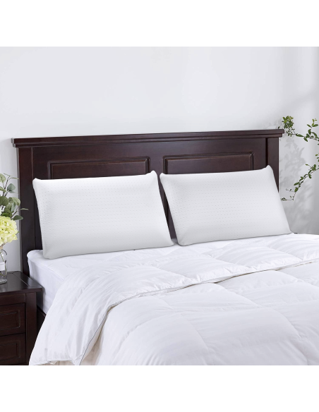 2 piezas almohadas ortopédicas de espuma viscoelástica para cama grosor de 15cm