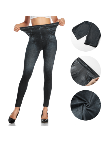 Conjunto de 3 Leggings para mujer efecto Jeans...
