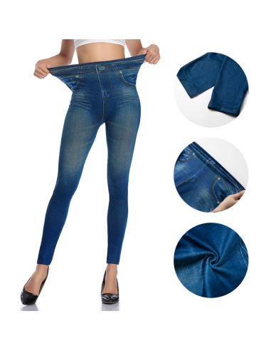 Conjunto de 3 Leggings para mujer efecto Jeans...