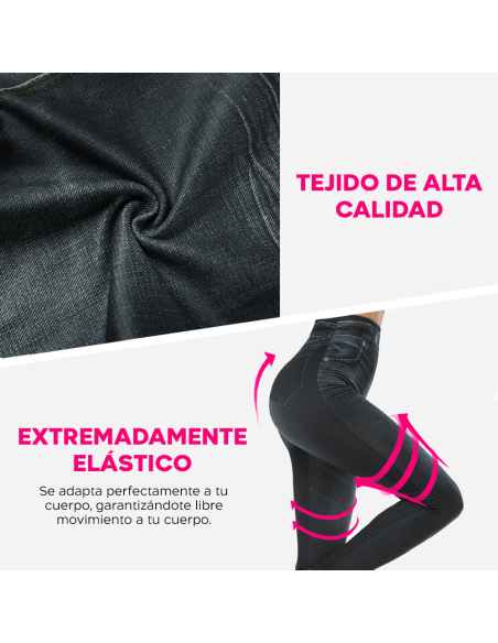 Conjunto de 3 Leggings para mujer efecto Jeans y moldeantes GIADA
