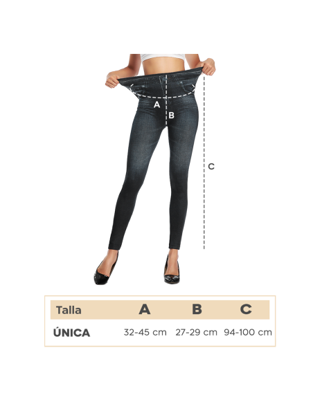 Conjunto de 3 Leggings para mujer efecto Jeans y moldeantes GIADA