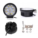 Foco 27w - 9 LED de luz fría / Apto para coche - camión - barco (forma cuadrada)