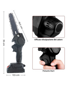 Mini Motosierra Eléctrica Inalámbrica Batería 48VF Hoja... 2