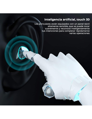 Auriculares táctiles inalámbricos Bluetooth 5.3...