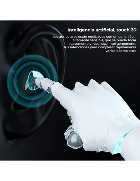 Auriculares táctiles inalámbricos Bluetooth 5.3 Micrófono con pantalla LED