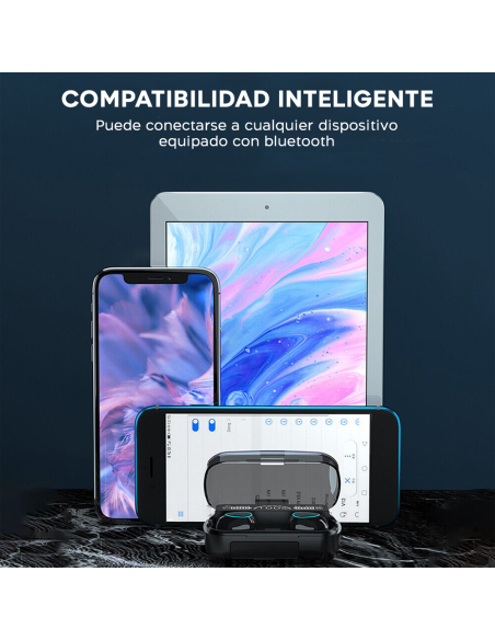 Auriculares táctiles inalámbricos Bluetooth 5.3 Micrófono con pantalla LED