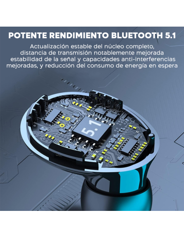 Auriculares táctiles inalámbricos Bluetooth 5.3...