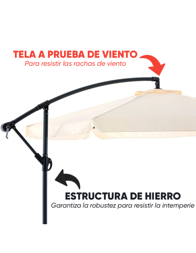 Sombrilla de Jardín con Brazo Descentrado y...