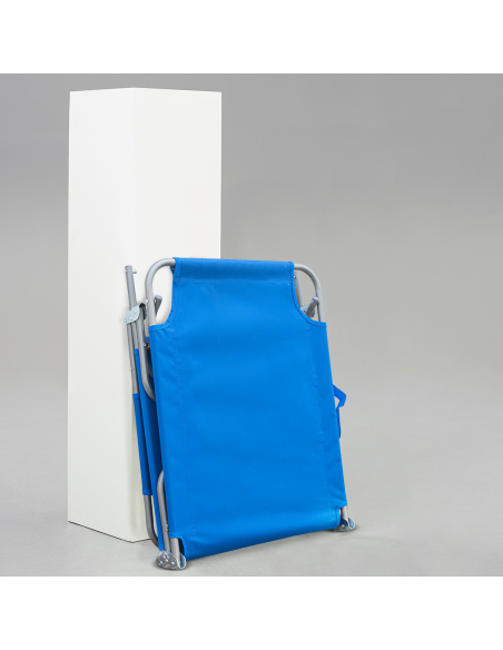 Set 2 Tumbonas plegables 2309 respaldo reclinable de acero 4 posiciones