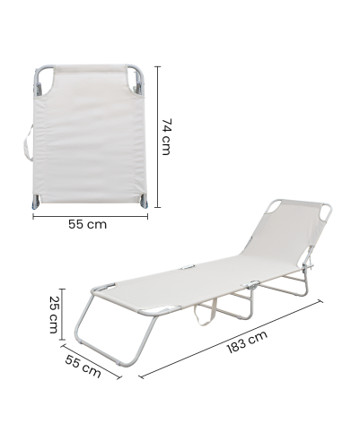 Set 2 Tumbonas plegables 2309 respaldo...