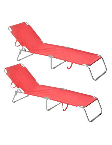 Set 2 Tumbonas plegables 2309 respaldo...