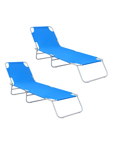 Set 2 Tumbonas plegables 2309 respaldo...