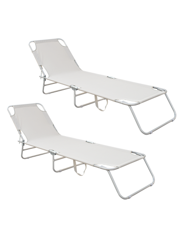 Set 2 Tumbonas plegables 2309 respaldo...