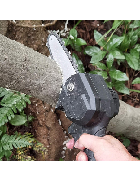 Mini Motosierra Eléctrica Inalámbrica Batería 48VF Hoja 5.5 Pulgadas para Podar
