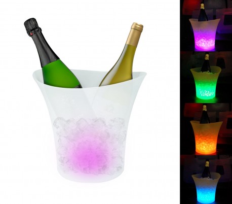 Cubitera LED con cambio de color automático - Accesorio ideal para fiestas y eventos