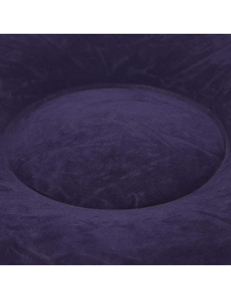 Sillón Inflable con Reposapiés Sofá Moderno en Tela Aterciopelada Portátil