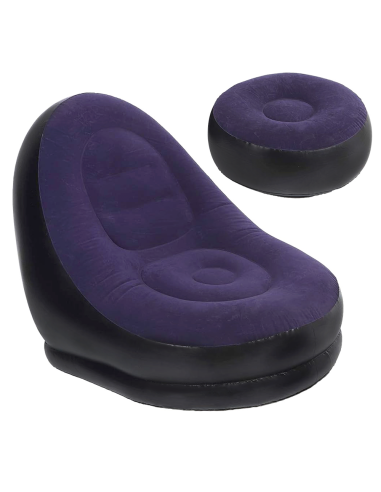 Sillón Inflable con Reposapiés Sofá Moderno en...