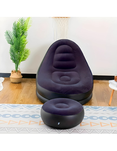 Sillón Inflable con Reposapiés Sofá Moderno en...