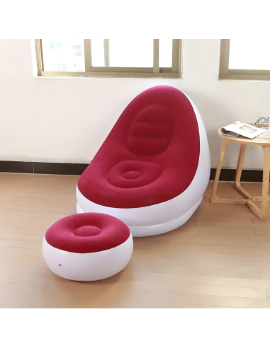 Sillón Inflable con Reposapiés Sofá Moderno en...
