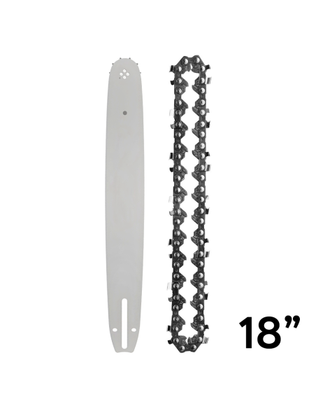 Kit Cadena y Barra 18 Pulgadas Repuesto para Motosierra Batería 450mm Sin Cables