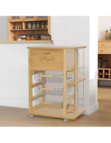 Carrito Panero 3 Cajones Portabotellas con...