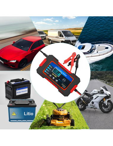 Cargador Batería para Coche y Moto Carga...