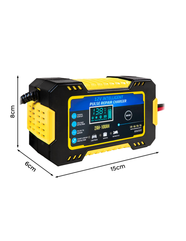 Cargador Batería para Coche y Moto Carga...