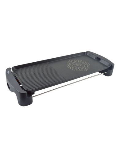 Plancha Eléctrica Aluminio Antiadherente Parrilla 2200W Extra Grande 65.5x29cm