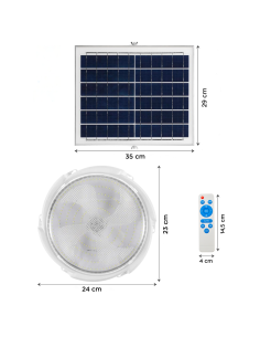 Lámpara Plafoniera LED 200W 8000mAh IP54 con Panel Solar... 2