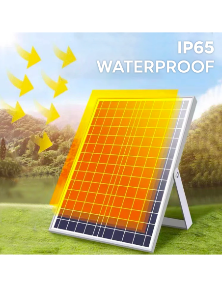 Lámpara Plafoniera LED 200W 8000mAh IP54 con Panel Solar 6V y Control Remoto