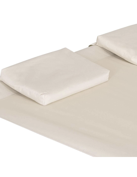 Tumbona Doble para Exteriores PARADISE con Toldo Parasol Cojines 155x173x200