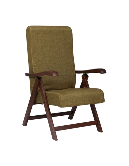 Sillón de Madera de Haya Nogal Miami MAS272 Respaldo Reclinable Relax 65x112x75