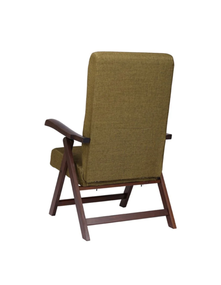 Sillón de Madera de Haya Nogal Miami MAS272 Respaldo Reclinable Relax 65x112x75