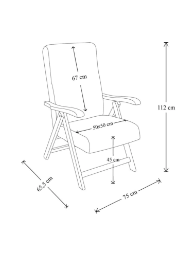 Sillón de Madera de Haya Nogal Miami MAS272...